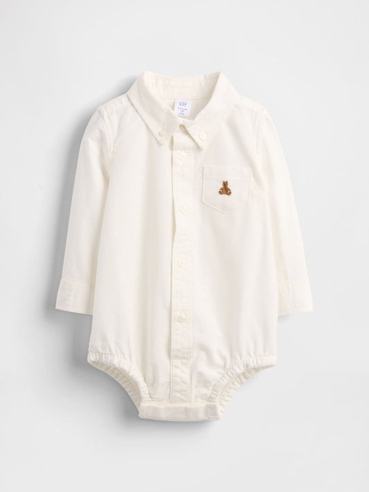 Beyaz Baby Oxford Bodysuit