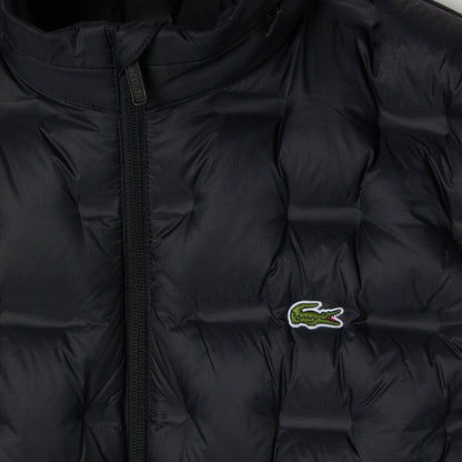 Lacoste Erkek Dik Yaka Siyah Yelek