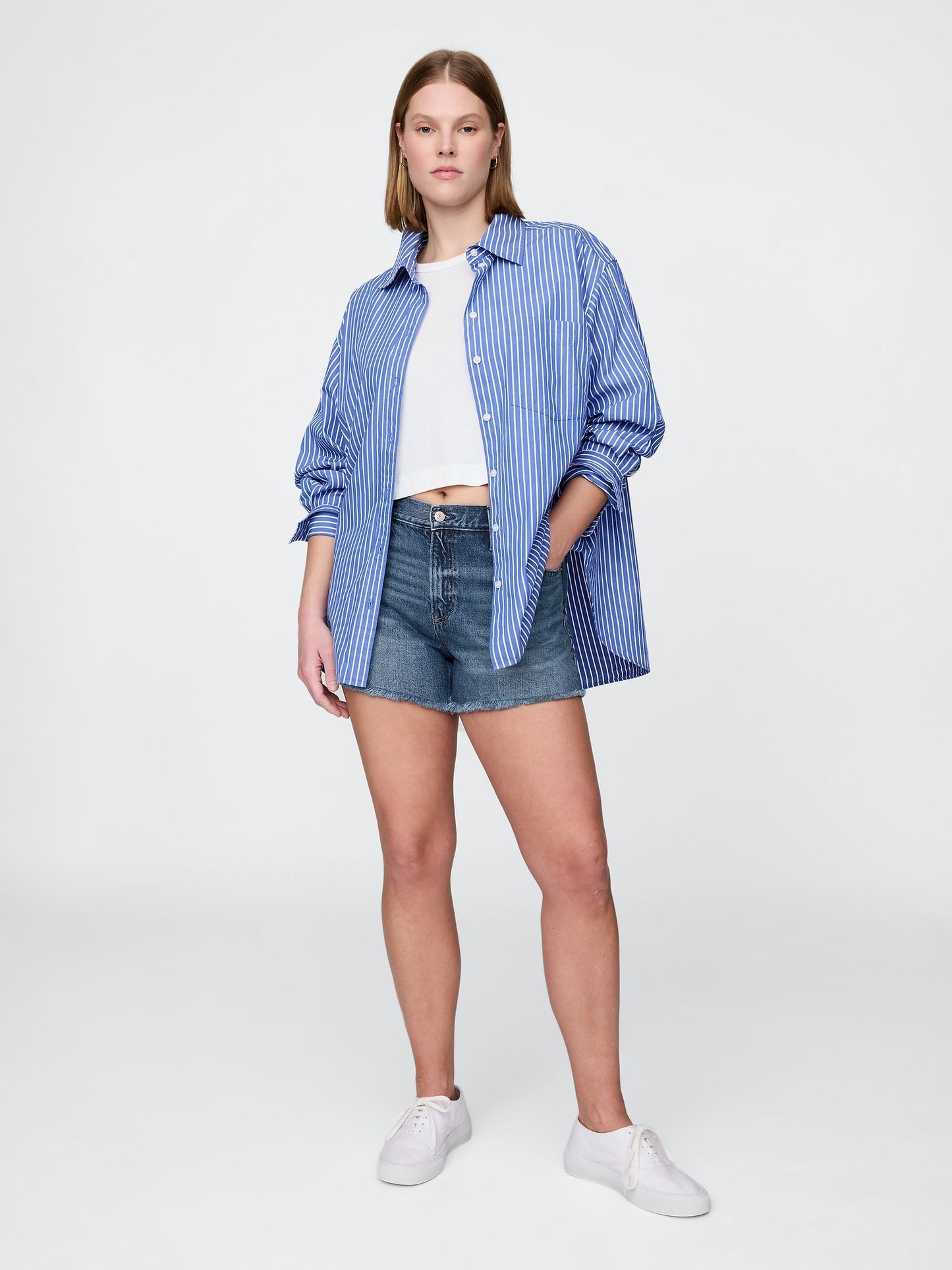 Mavi 4 Mid Rise Ultrasoft Relaxed Şort