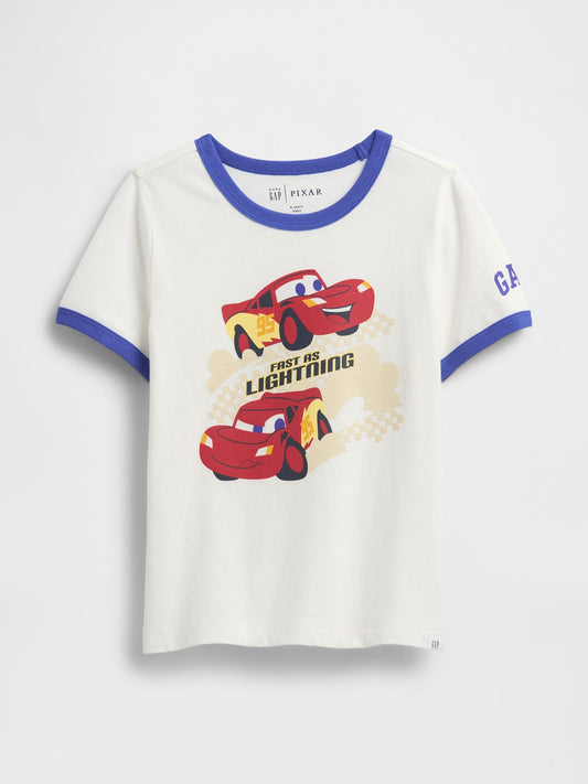 Beyaz Grafik Baskılı T-shirt