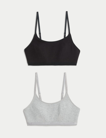 2'li Pamuklu Crop Top Ilk Sütyenim