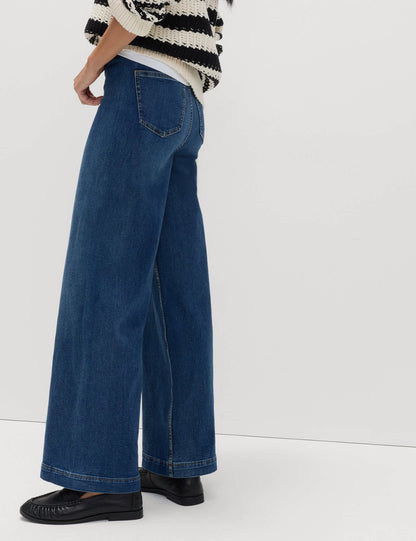 Yüksek Bel Wide Leg Grazer Jean