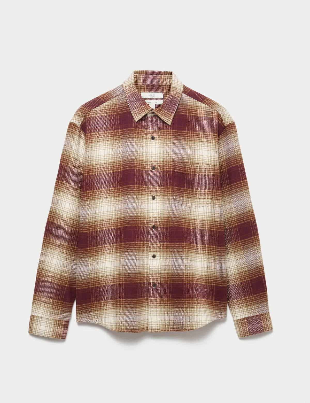 Pure Cotton Kareli Flanel Gömlek