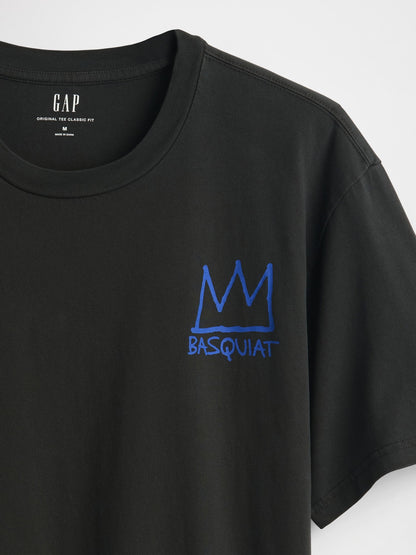 Siyah Basquiat Grafikli T-shirt