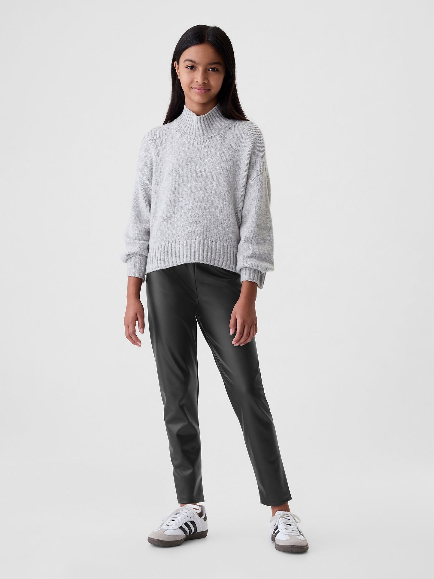 Siyah Suni Vegan Deri Legging Tayt