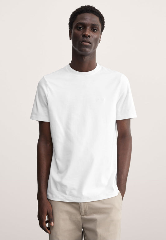 Saf Pamuklu Kısa Kollu Yuvarlak Yaka T-shirt