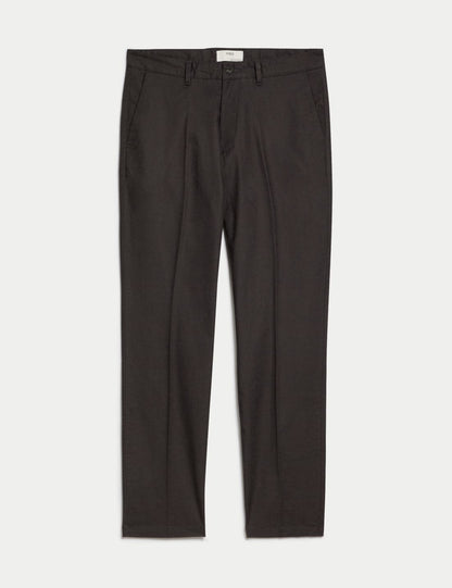 Regular Fit Keten Chino Pantolon