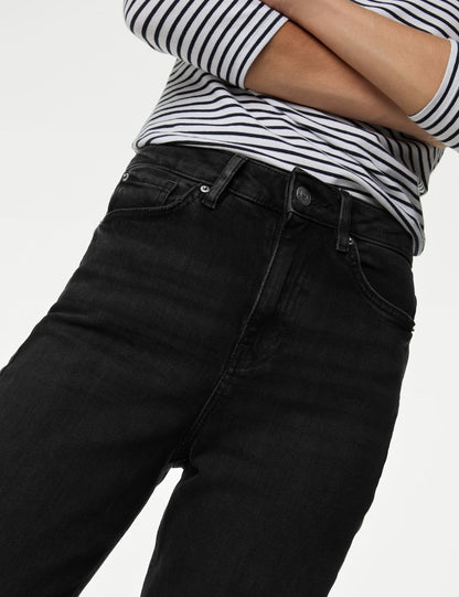 Yüksek Bel Mom Jean Pantolon