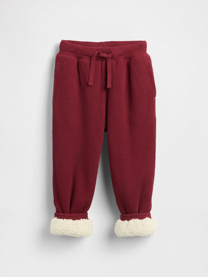 Bordo Sherpa Astarlı Termal Eşofman Altı