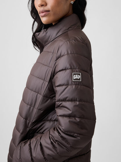 Siyah Relaxed Puffer Şişme Mont