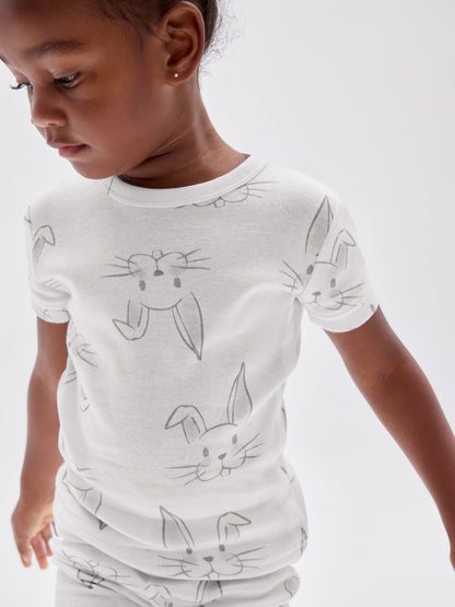 Beyaz %100 Organik Pamuk Pijama Takımı