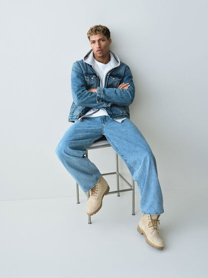 Açık Mavi Extra Baggy Jean Pantolon