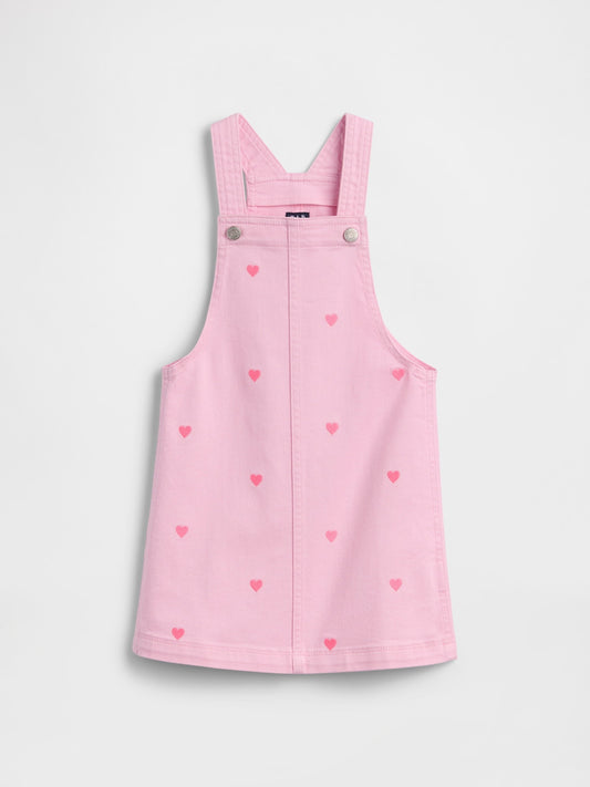 Açık Pembe Denim Tulum
