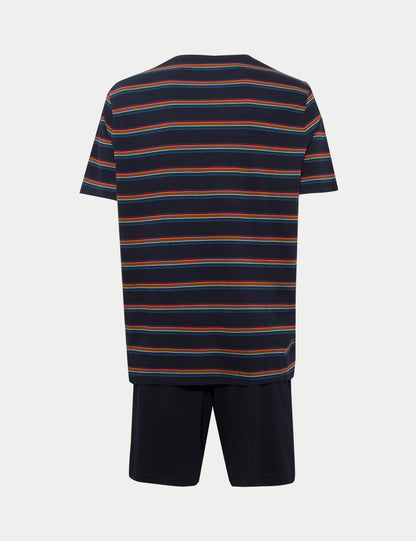 Saf Pamuklu Çizgili Pijama Takımı