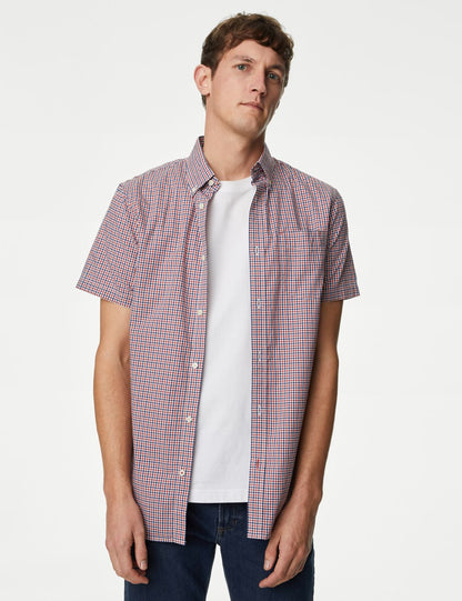 Regular Fit Kısa Kollu Oxford Gömlek