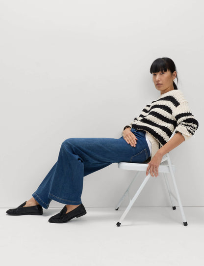 Yüksek Bel Wide Leg Grazer Jean