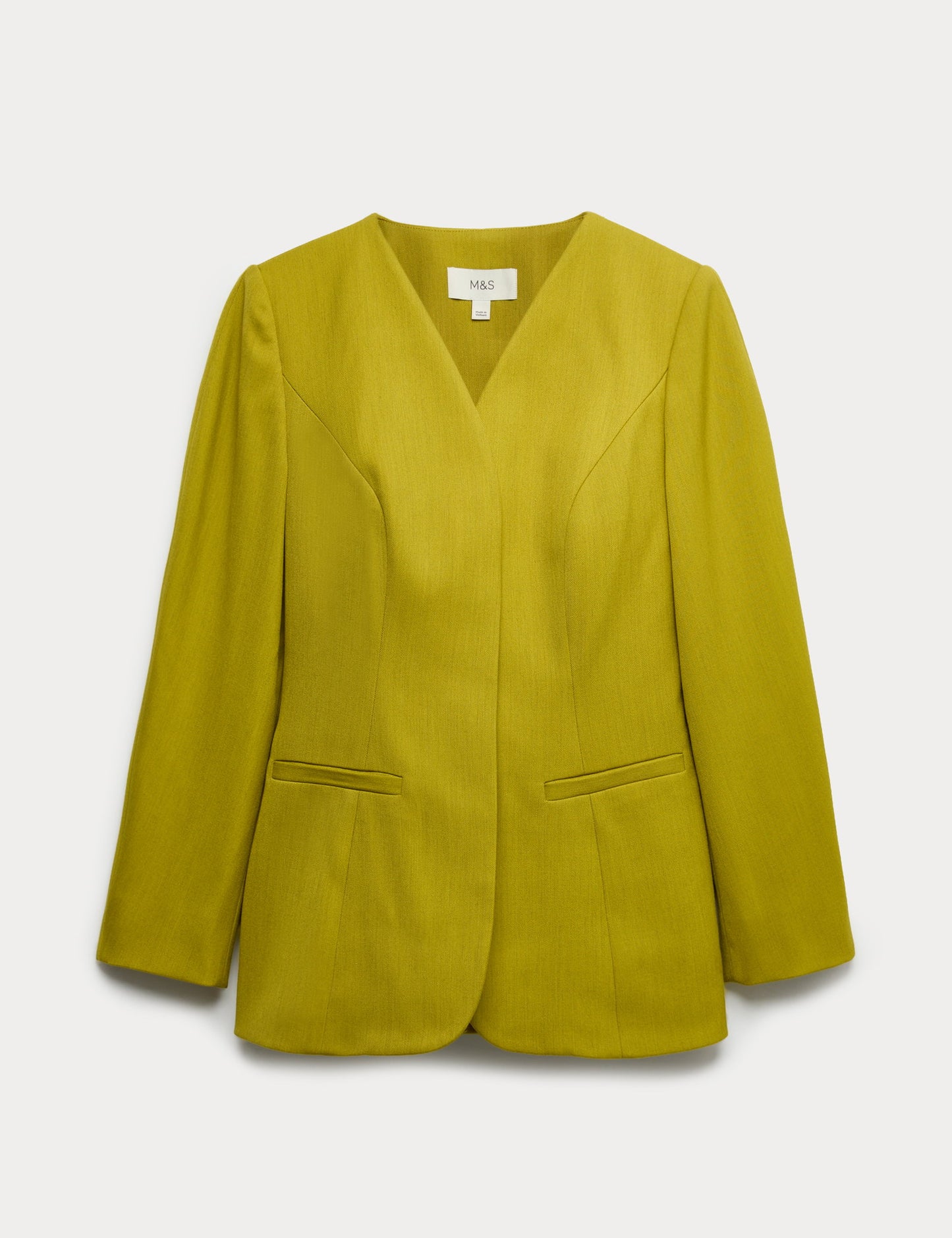 Yakasız Blazer Ceket