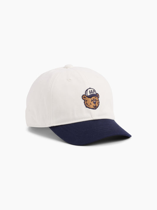 Beyaz Brannan Bear Logo Beyzbol Şapka