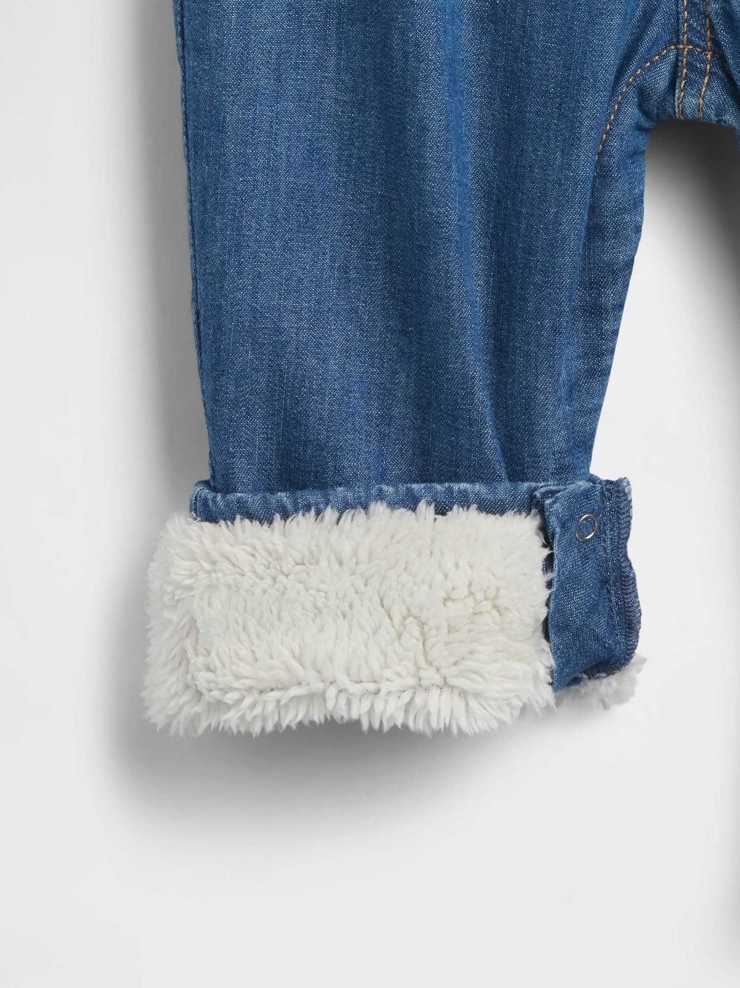 Mavi Cozy-lined Denim Ayı Cepli Tulum