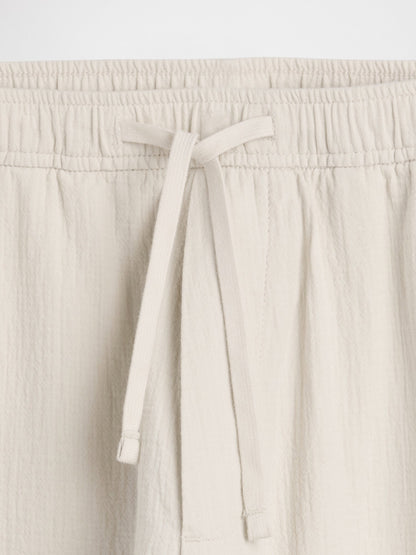 Bej Easy Baggy Gauze Pantolon