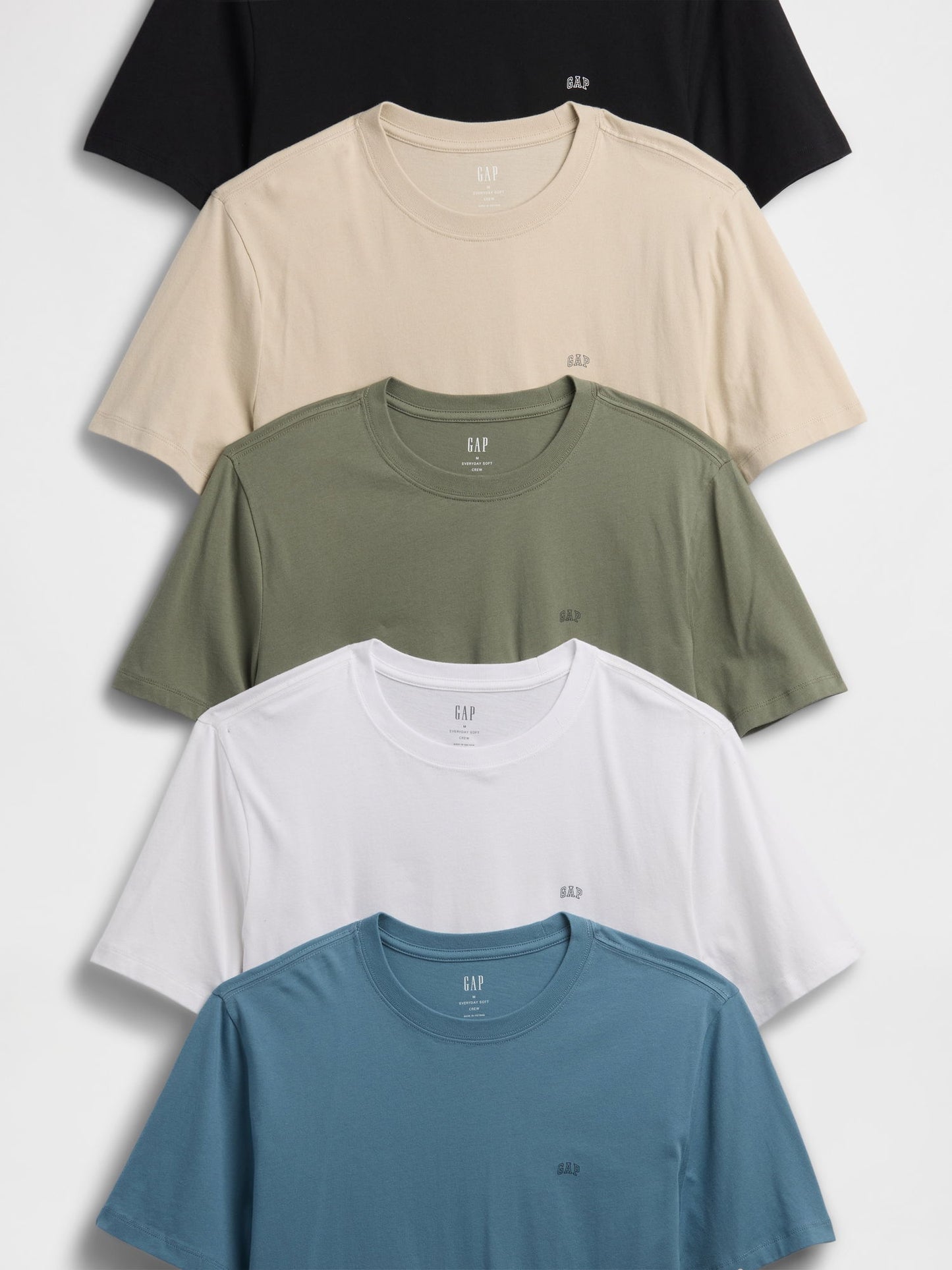 Çok Renkli Everyday Soft Gap Logo T-shirt (5’li)