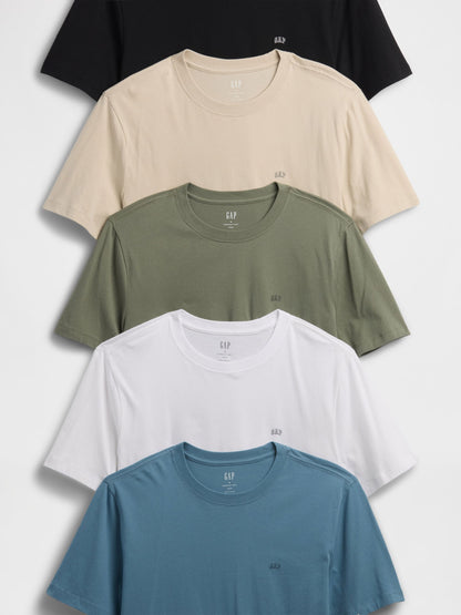 Çok Renkli Everyday Soft Gap Logo T-shirt (5’li)