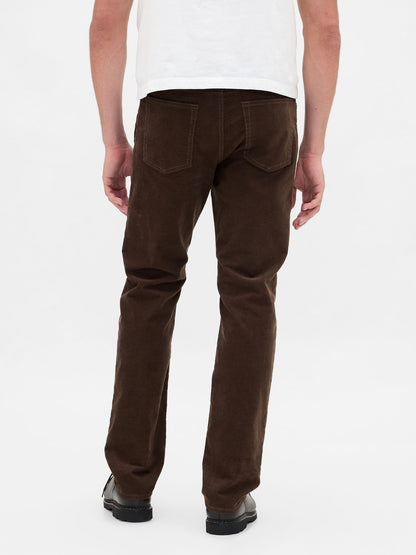 Kahverengi Corduroy Straight Pantolon