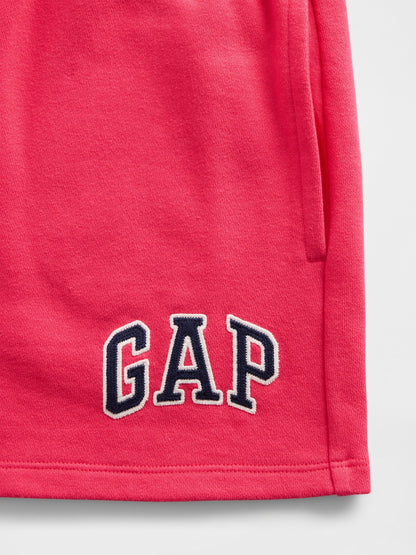 Pembe Gap Logo Fransız Havlu Kumaş Şort