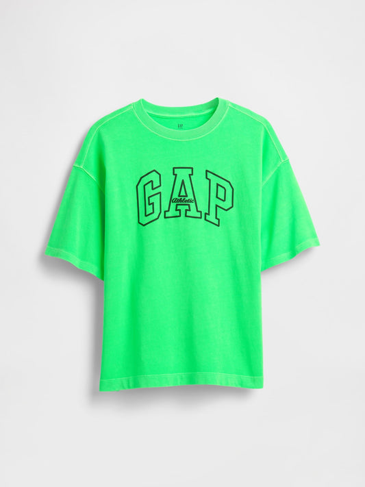 Yeşil Heavyweight Athletic Gap Logo T-Shirt