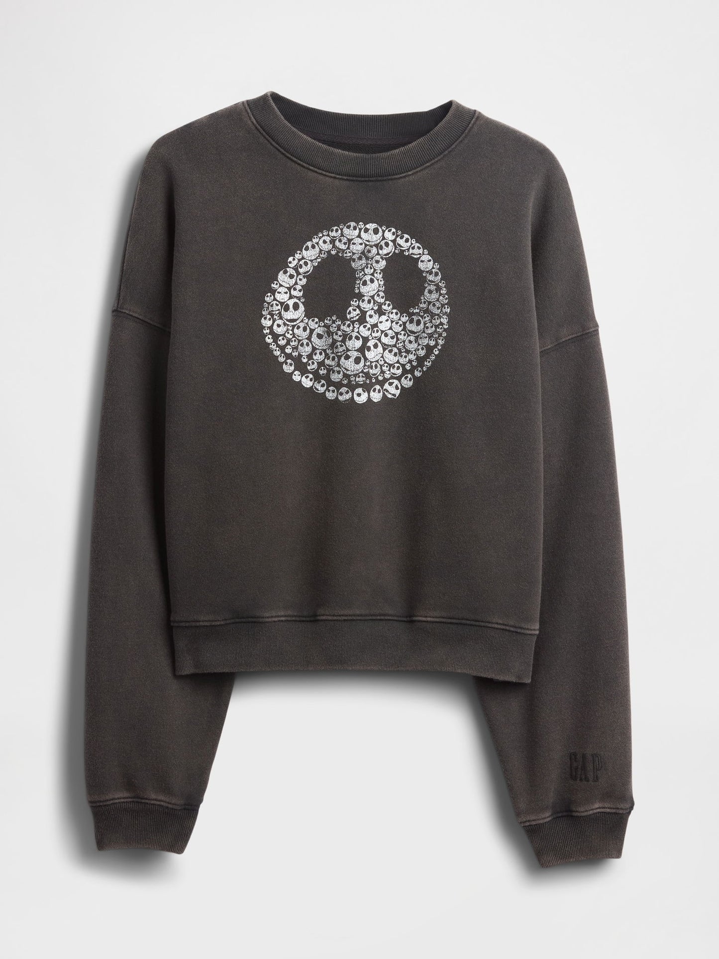 Siyah Gap × Disney Tim Burton’un Ölümcül Kabus Öncesi Sweatshirt Skull