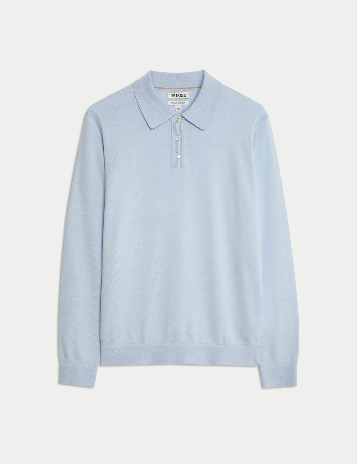 Merino Ipek Karışımlı Düğmeli Polo Üst