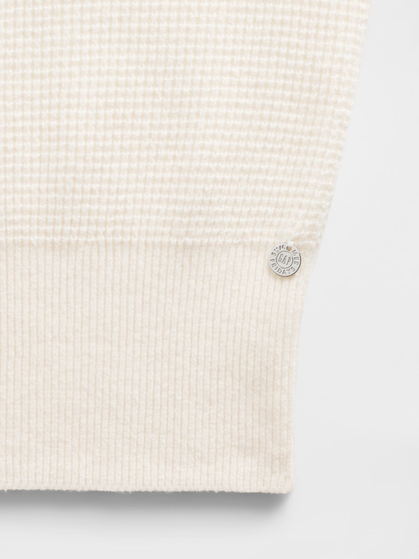 Kırık Beyaz Gap × Summer Fridays Cashsoft Waffle Crop Sweatshirt