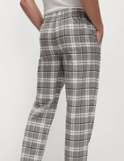 Pamuklu Kareli Pijama Altı