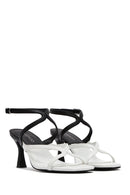 Kadın Siyah Bilekten Tokalı Ince Topuklu Sandalet