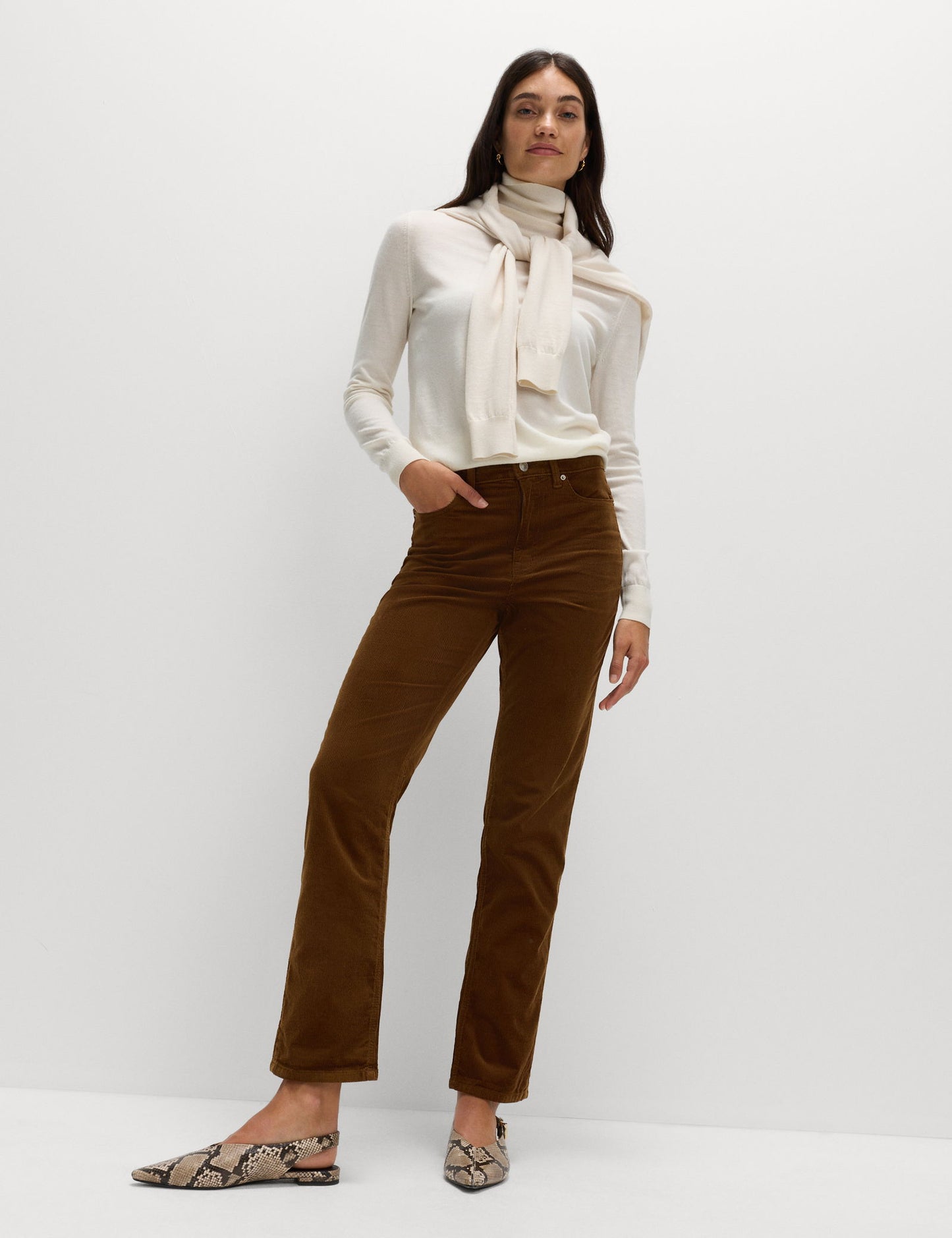 Pamuk Karışımlı Kadife Pantolon