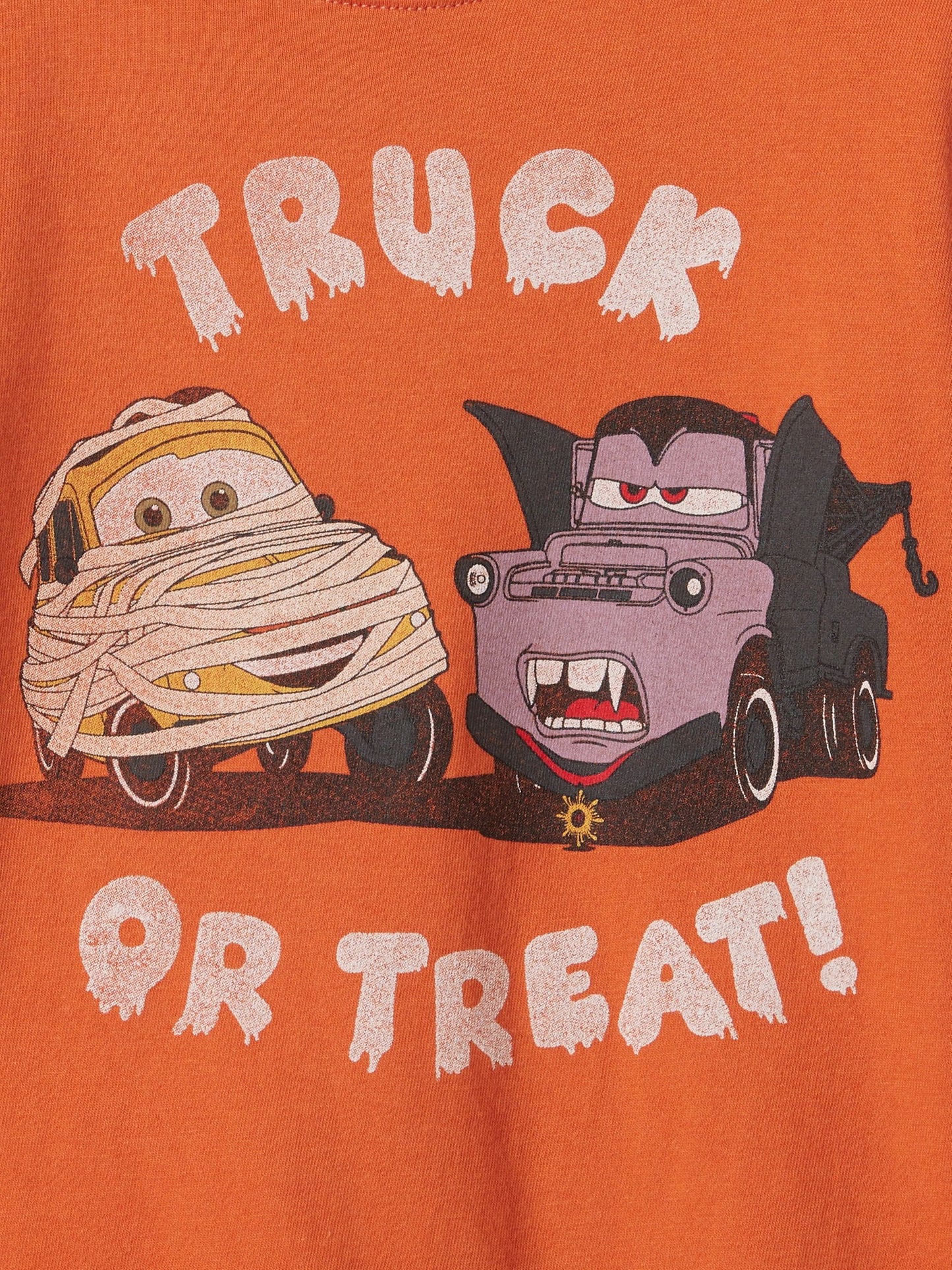 Turuncu Disney Cars Halloween Grafikli T-shirt