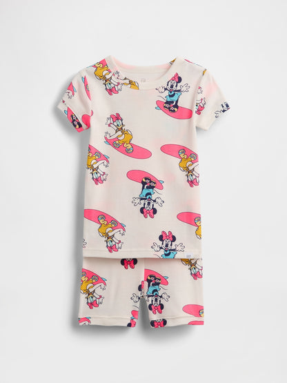 Açık Pembe Gap × Disney Bebek Ve Yürümeye Başlayan Çocuklar Organik Brushed Pamuk Pijama Takımı