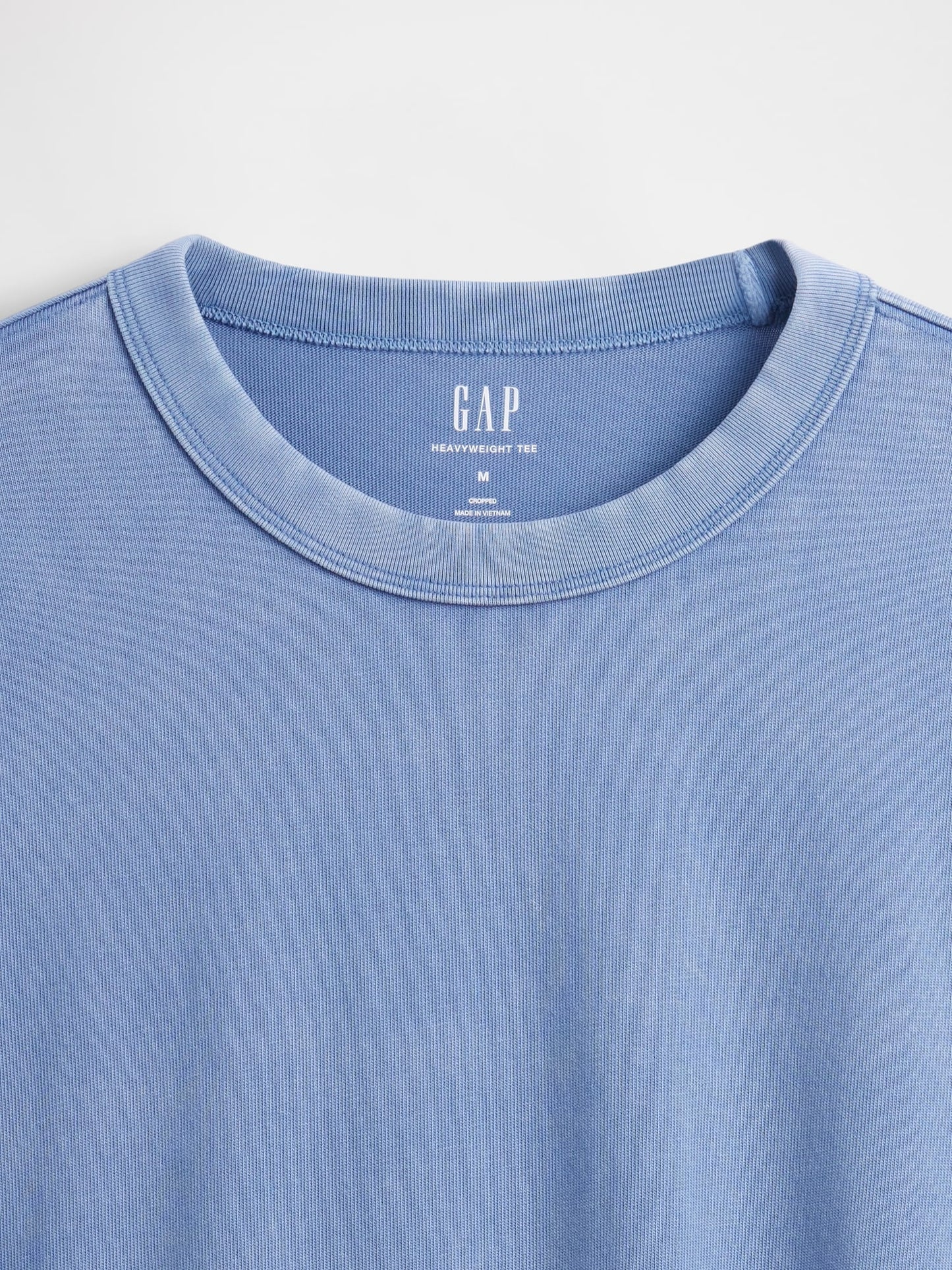 Açık Mavi Heavyweight Crop T-shirt