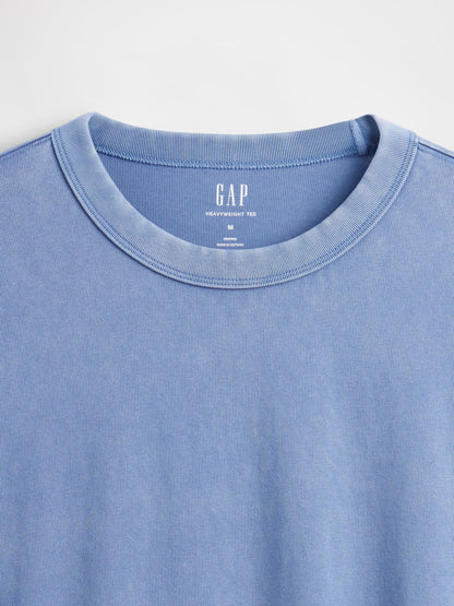 Açık Mavi Heavyweight Crop T-shirt