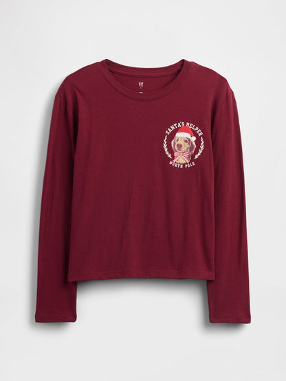 Bordo Relaxed Grafik T-shirt
