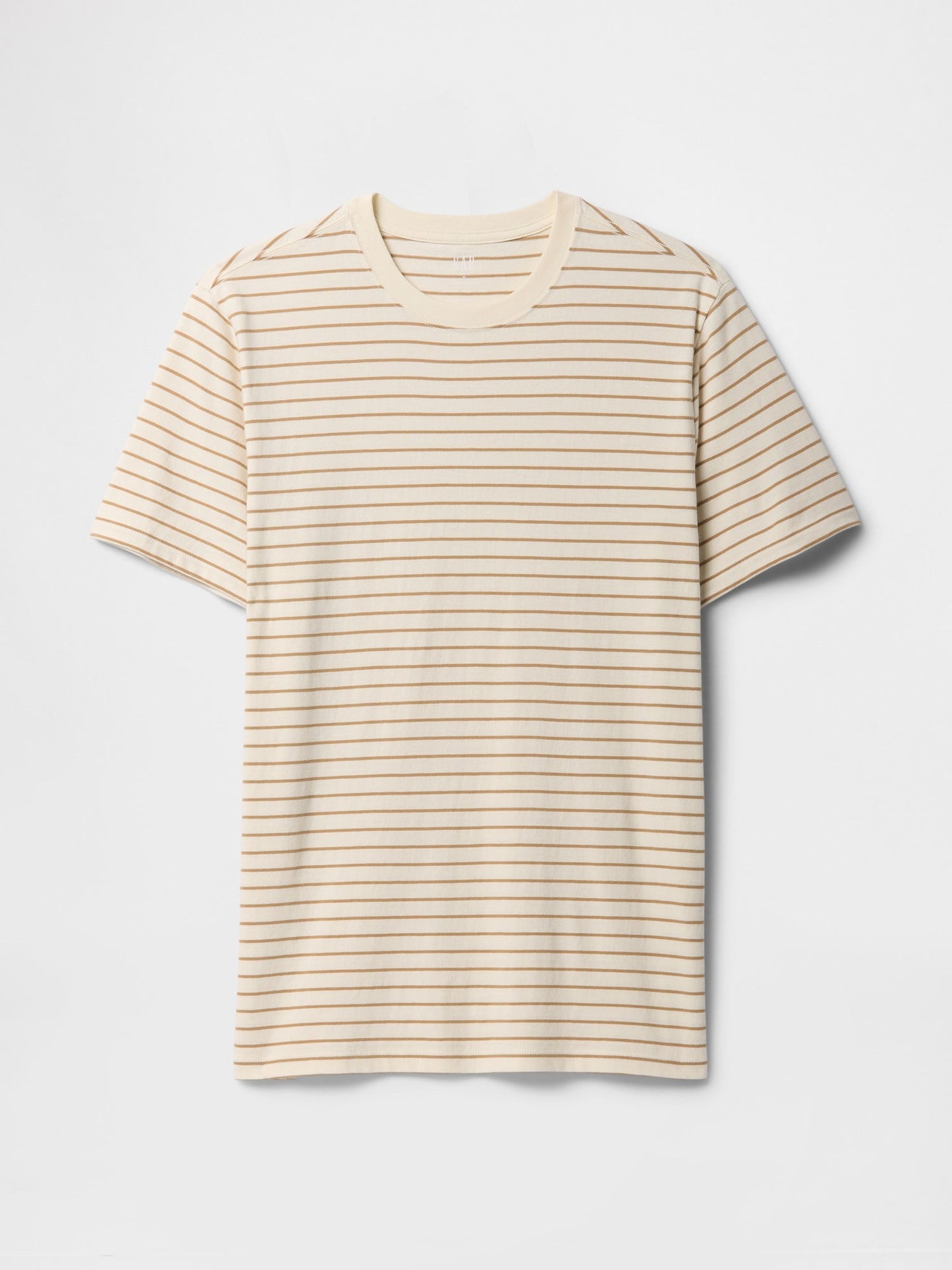 Bej Relaxed Bisiklet Yaka T-shirt