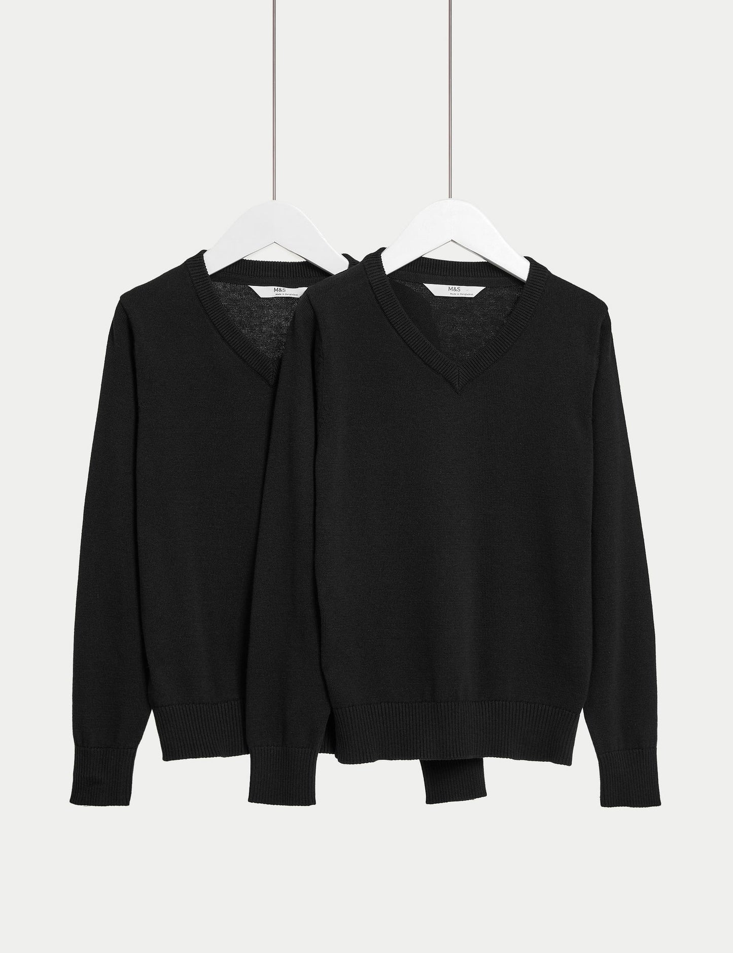 2’li Paket Unisex Ince Kesim Saf Pamuklu Okul Süveteri (3–18 Yaş)