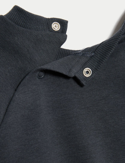 Pamuk Karışımlı Sweatshirt (0–3 Yaş)