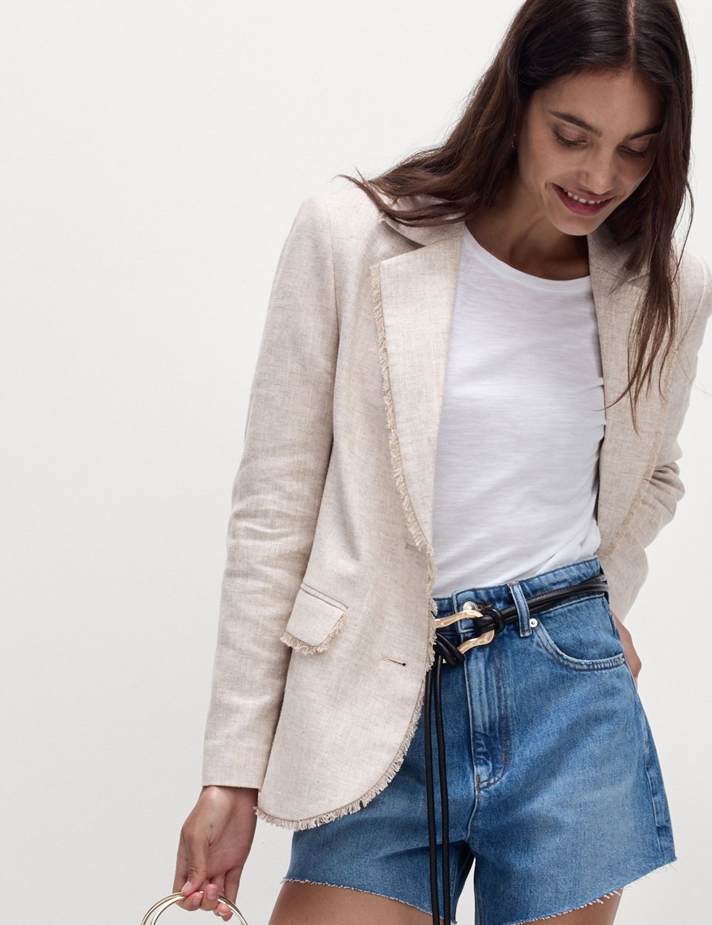 Mom Fit Yüksek Bel Denim Şort