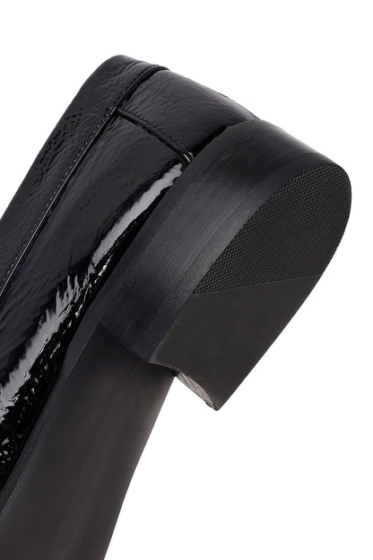 Kadın Siyah Deri Maskülen Loafer
