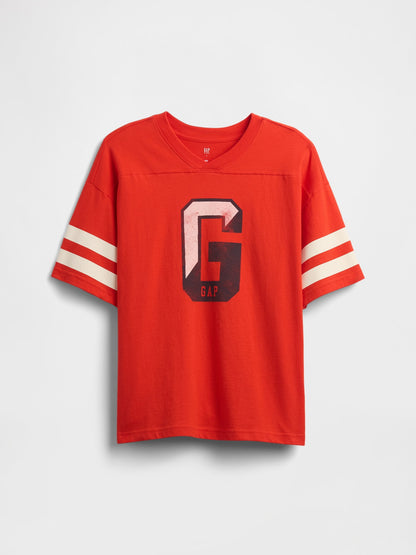 Kırmızı Relaxed Gap Logo T-shirt