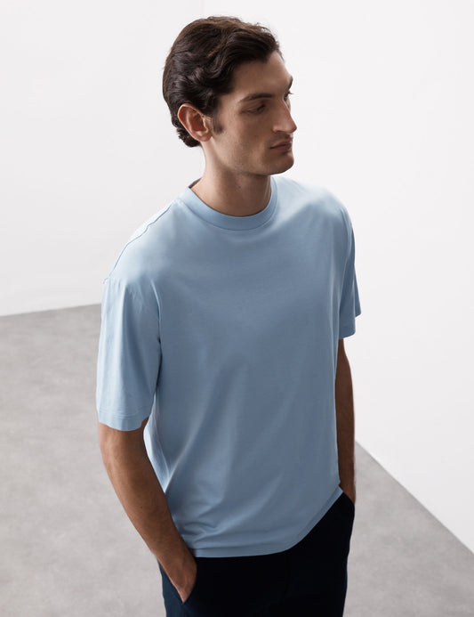 Saf Supima Pamuklu Oversize T-shirt