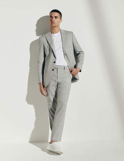 Tailored Fit Klasik Keten Pantolon