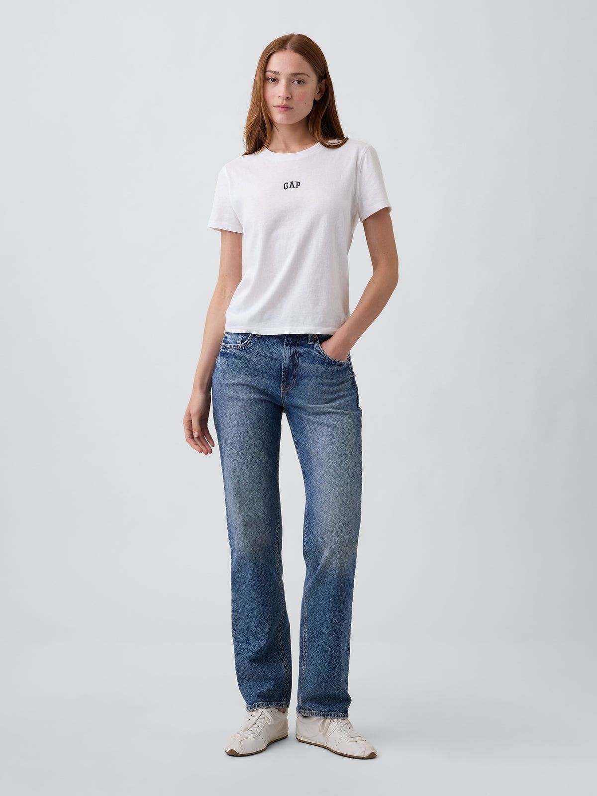 Bordo 100% Pamuk Authentic Shrunken Logo T-shirt