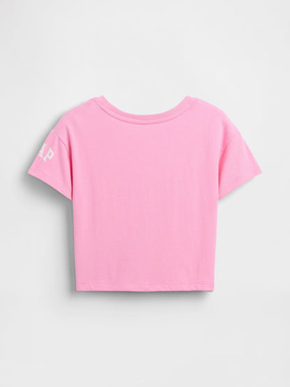 Pembe Princess Peach Grafik Baskılı T-shirt